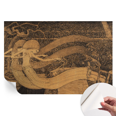 Moderní fototapeta do obývacího pokoje se surrealistickými postavami