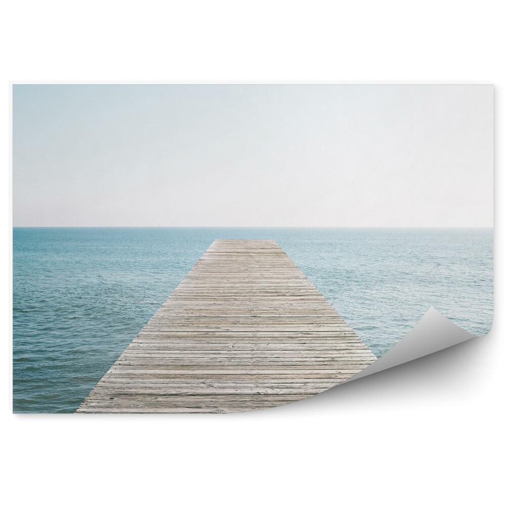 Fototapeta dřevěné molo voda modrý horizont