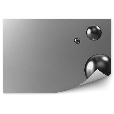 Fototapeta 3d kovové koule létající