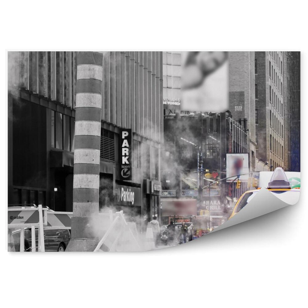 Fototapeta New York kouř pouliční taxi