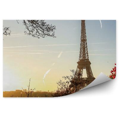 Fototapeta na zeď Barevný jarní záběr Eiffelovy věže