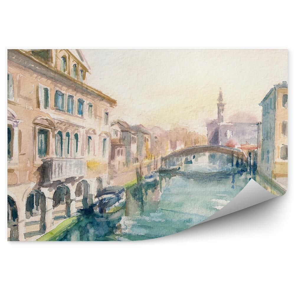 Fototapeta na zeď Most přes kanál Chioggia město Itálie malované