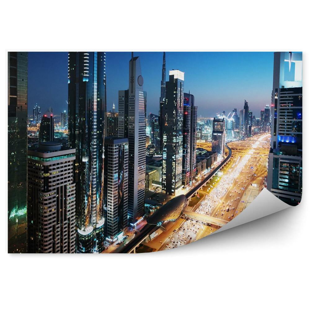 Fototapeta na zeď Spojené arabské emiráty auta doprava ulice
