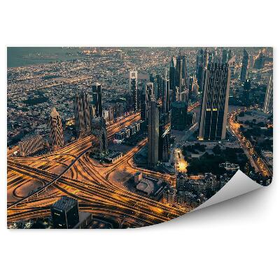 Tapeta na zeď Mrakodrapy jachty světla ohňostroje světla Dubaj