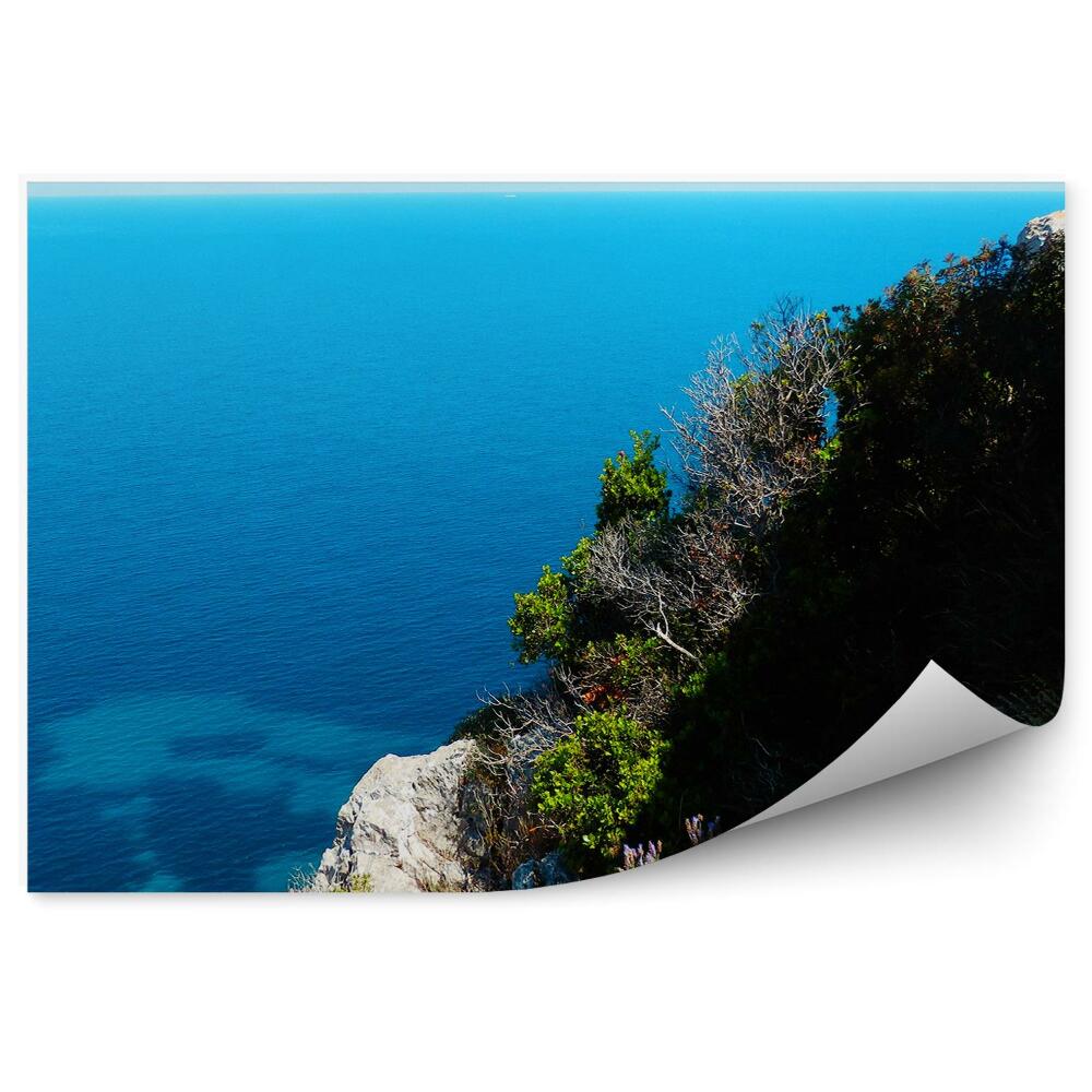 Samolepící fototapeta Modré moře horizont vegetace maják