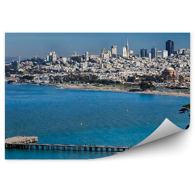 Fototapeta Budovy záliv moře nebe stromy