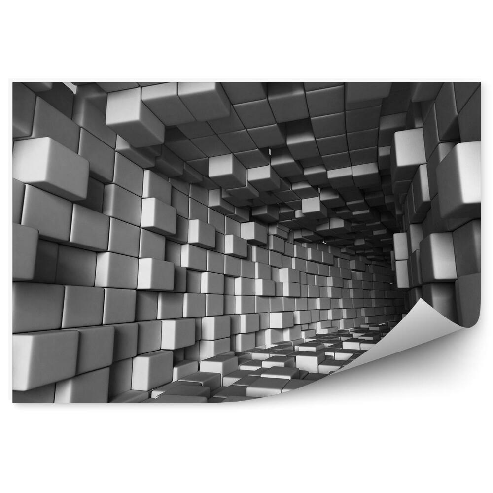 Fototapeta Šedé kostky tunel