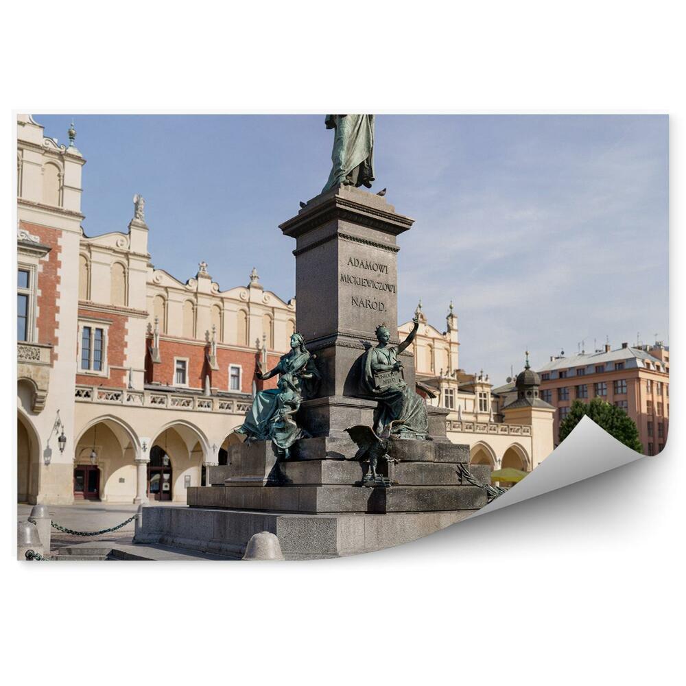 Samolepící tapeta Sukiennice Krakov městské osvětlení náměstí budovy
