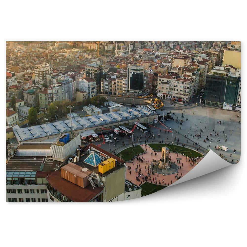 Fototapeta na zeď Panorama města Istanbul Turecko budovy lidé