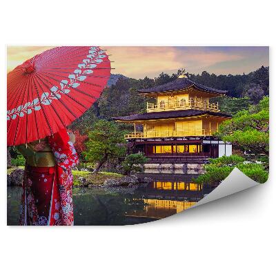 Fototapeta Japonsko architektura příroda stromy žena