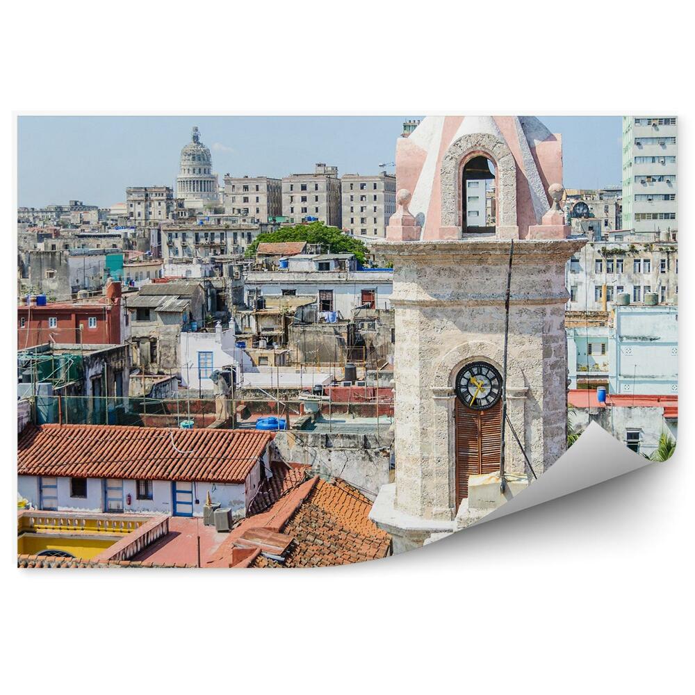 Fototapeta Pohled na město katedrála architektura Kuba