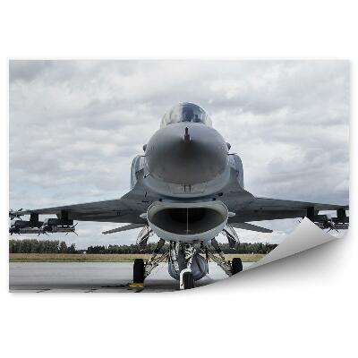 Samolepící fototapeta Letadlo vojenské nebe mraky