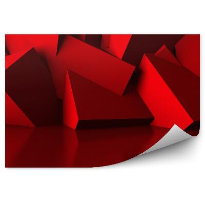 Samolepící fototapeta Vzor červených tvarů