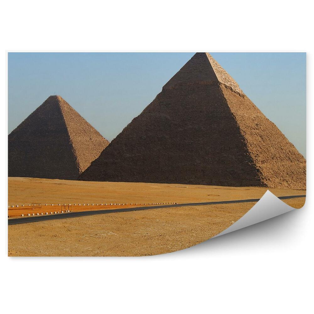 Fototapeta Egypt pyramidy silnice písek