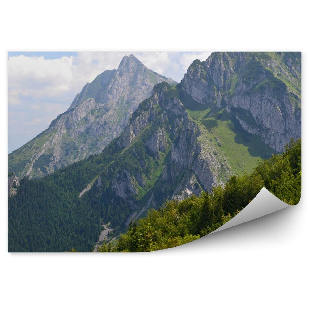 Fototapeta Pohled na Giewont Tatry stromy nebe mraky