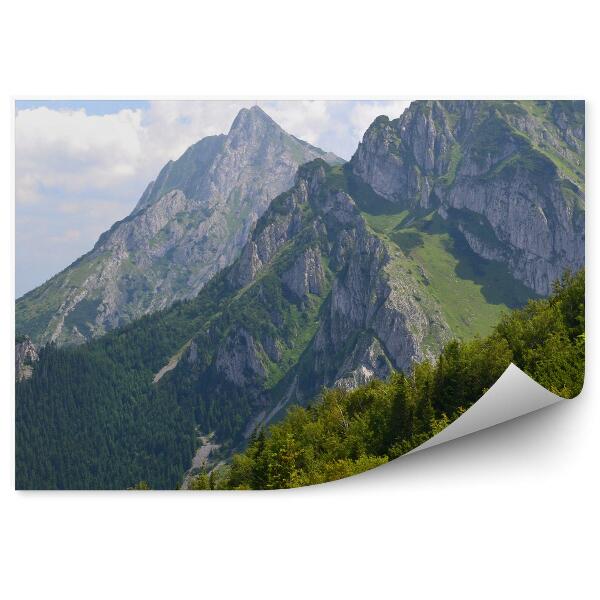 Fototapeta Pohled na Giewont Tatry stromy nebe mraky