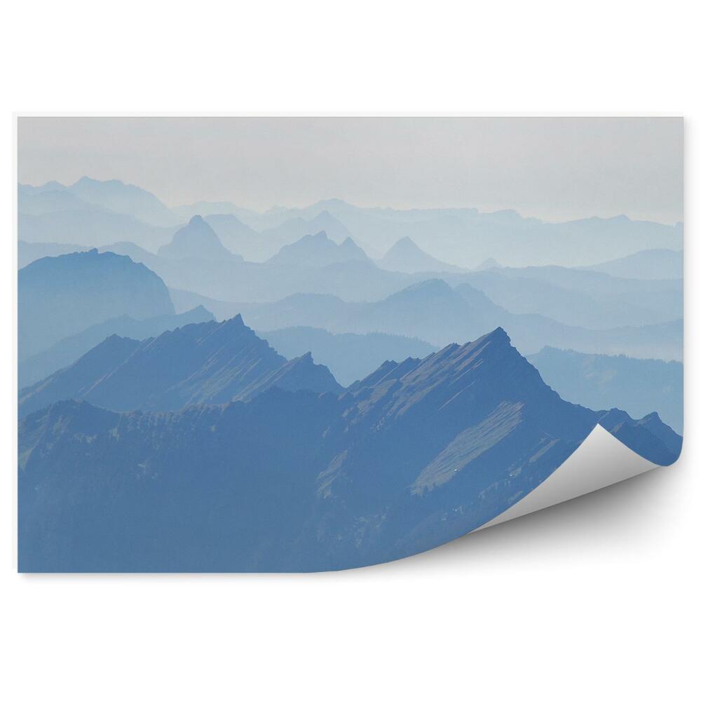 Fototapeta na zeď Mlhavý panoramatický pohled na švýcarské Alpy