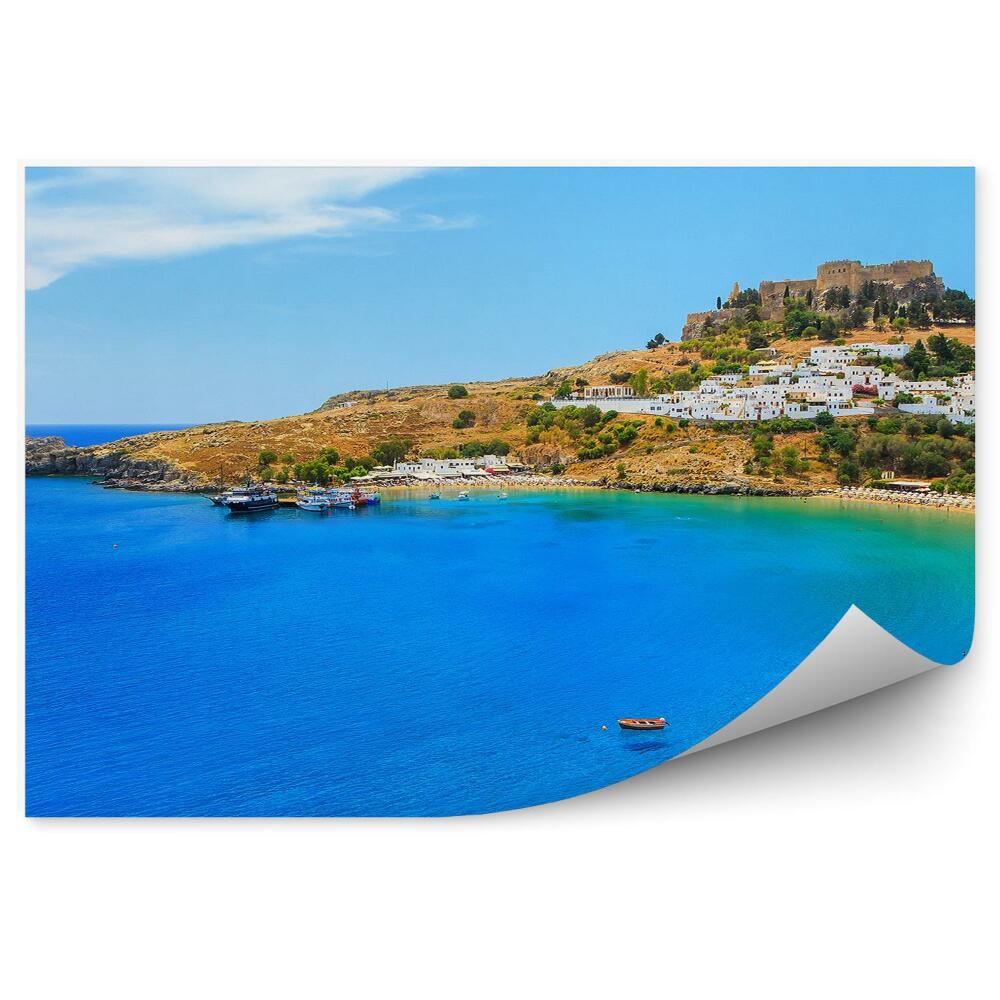 Fototapeta na zeď Ostrov Rhodos Řecko město modré vody