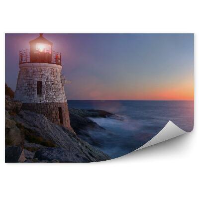 Samolepící fototapeta Hradní maják světlo slunce na obzoru