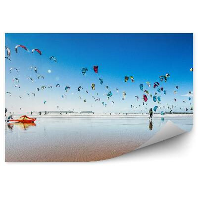 Fototapeta na zeď Kitesurfing sport ocean beach kites