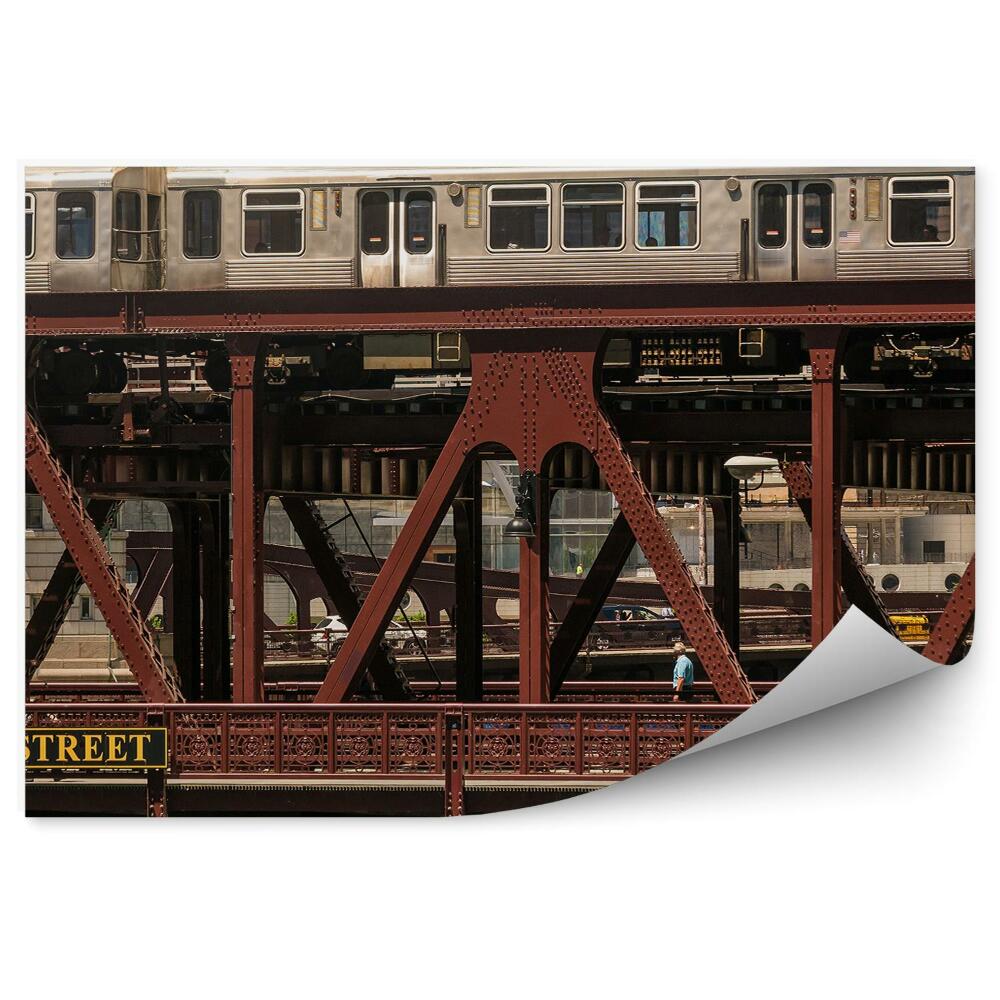 Fototapeta na zeď Chicago vlakový most pohyb cestování