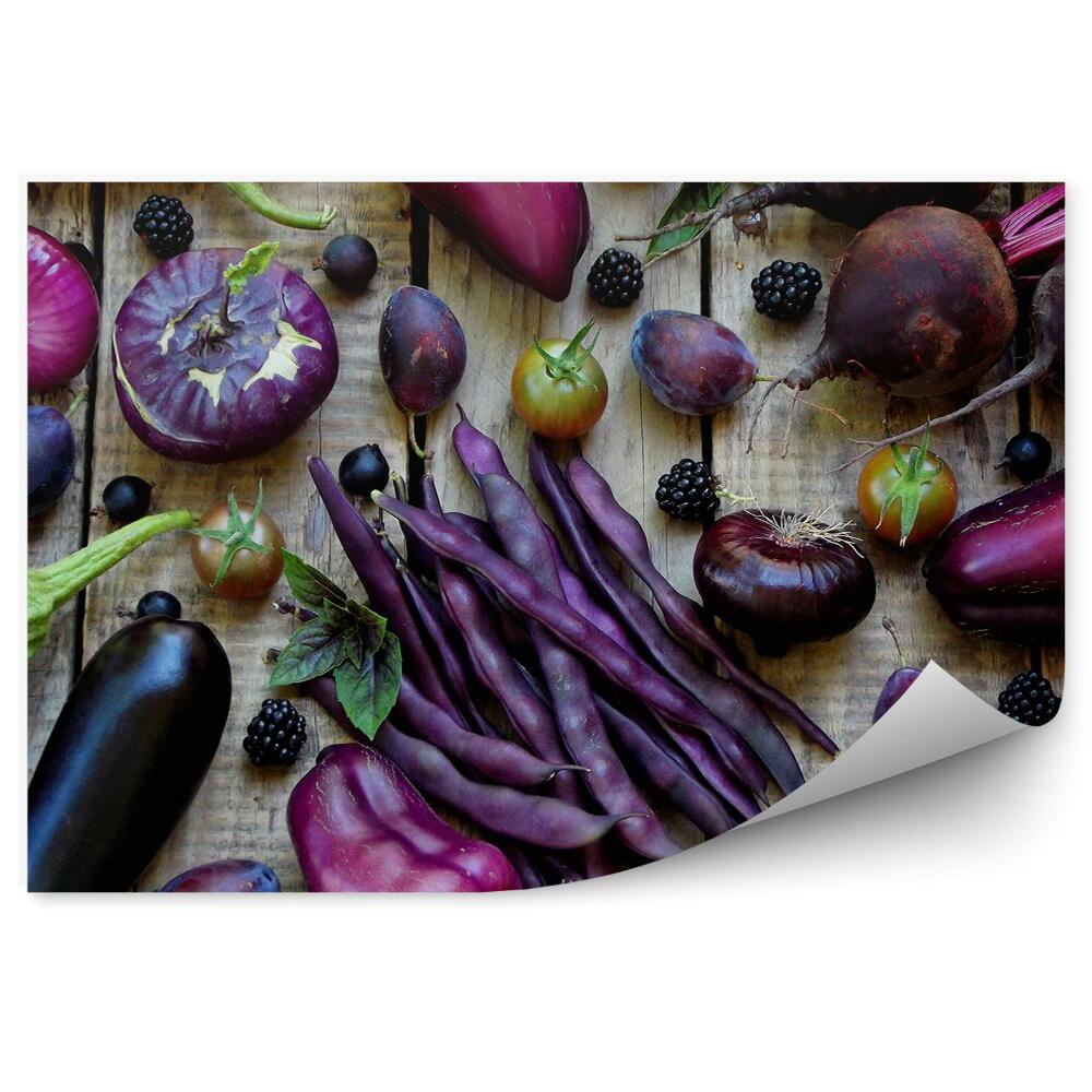 Fototapeta na zeď Fialová zelenina zdravé potraviny lilek zelí paprika
