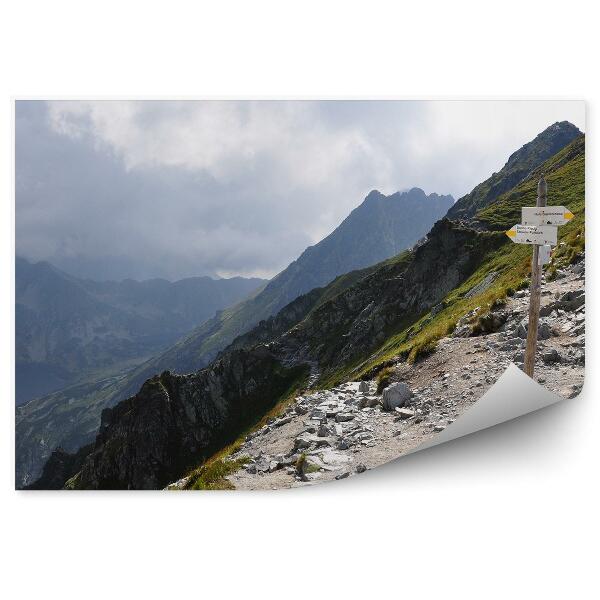 Samolepící fototapeta Dolina Pięciu Stawów Tatry mraky na obloze značka