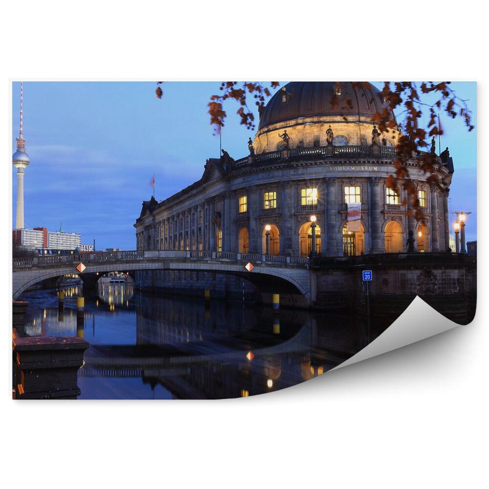 Fototapeta na zeď Letecký pohled Berlín noční světla televizní věž