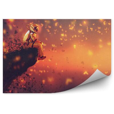 Fototapeta Astronaut vesmírný prostor planeta Země obloha hvězdy světlo