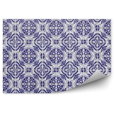 Fototapeta Keramické dlaždice vzor bílé pozadí modrá abstrakce