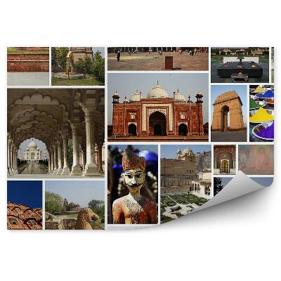 Samolepící fototapeta Indie koláž architektura budovy koření kultura