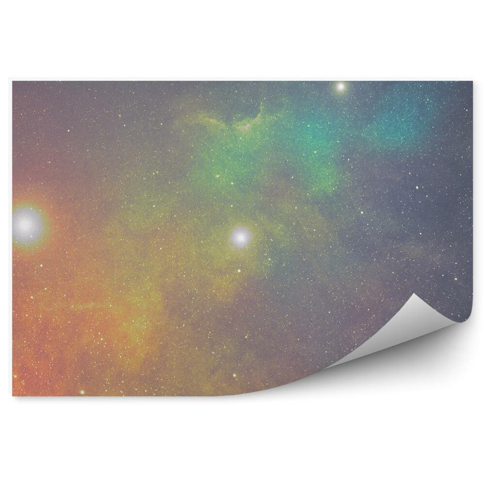 Fototapeta na zeď Pohled pouštní skály hvězdy mléčná dráha obloha galaxie