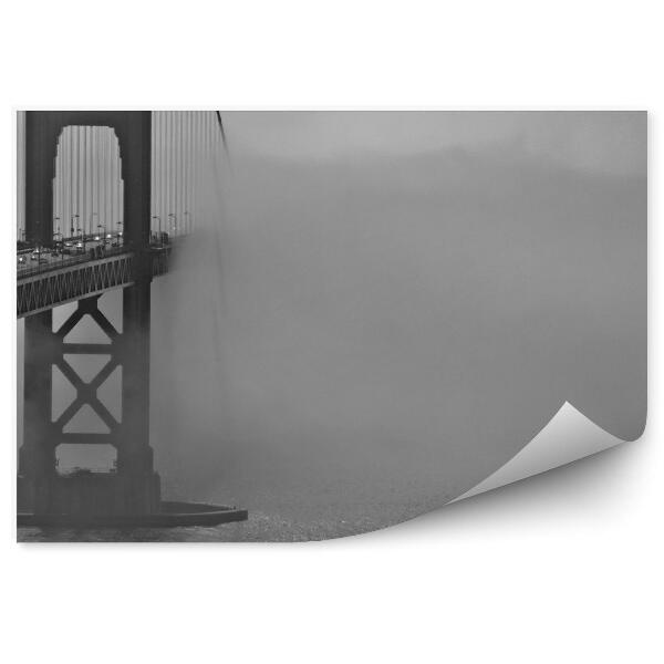 Samolepící fototapeta Mlha Golden Gate Bridge auta oceán San Francisco hory