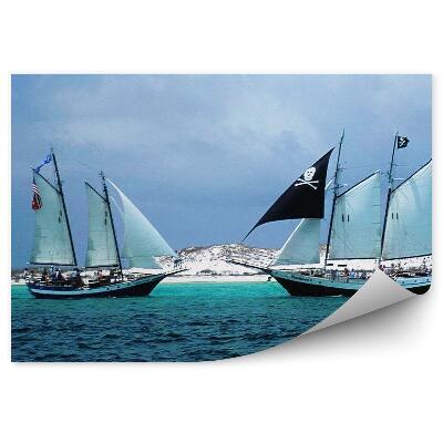 Fototapeta Pirátská loď moře sníh příroda