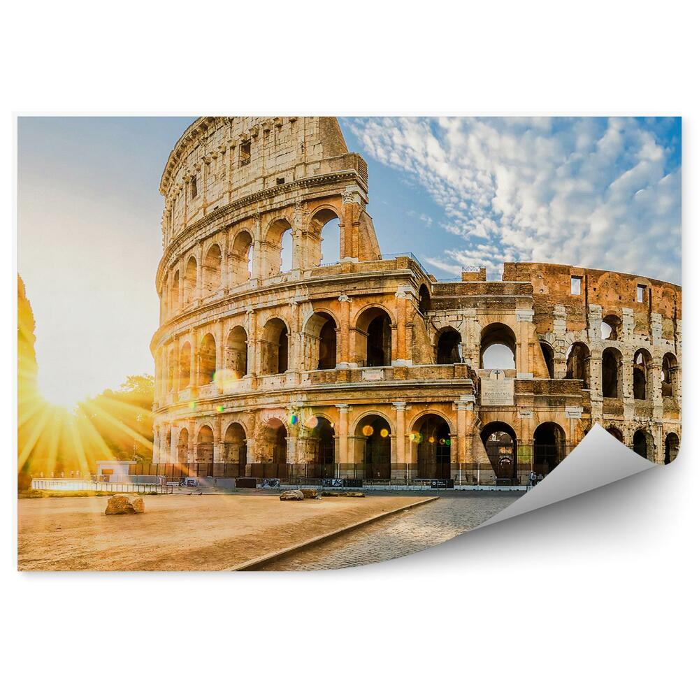 Samolepící fototapeta Odlesk ranního slunce Itálie Koloseum