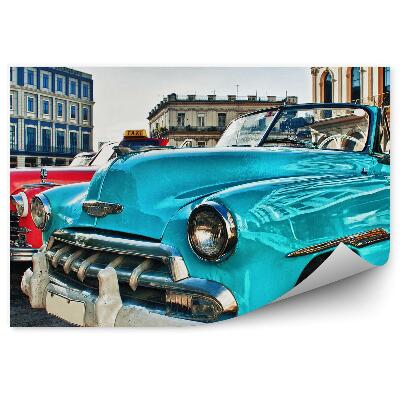 Fototapeta Historické automobily na parkovišti v Havaně