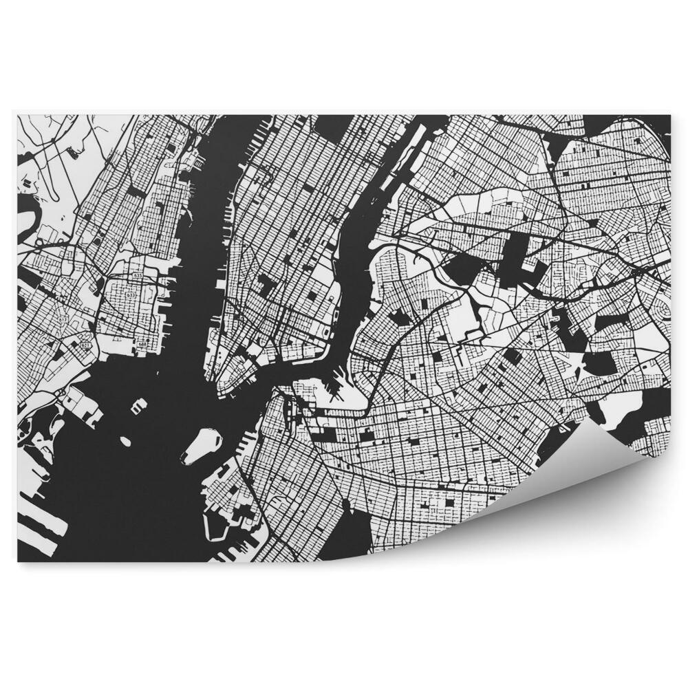 Fototapeta na zeď New York Manhattan mapa