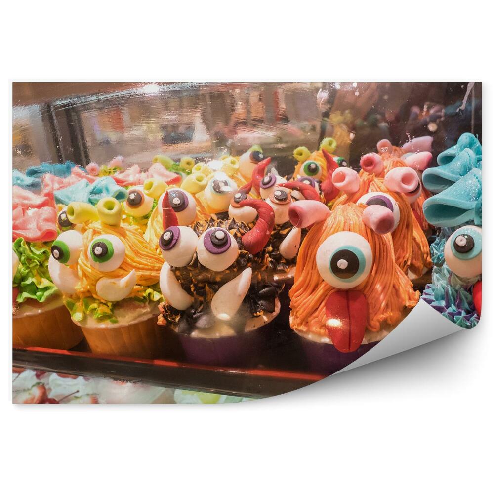 Fototapeta Halloween cupcakes poleva zvířata sladké dezerty