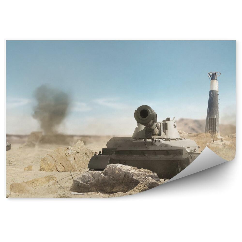 Samolepící fototapeta Bojová scéna tanků