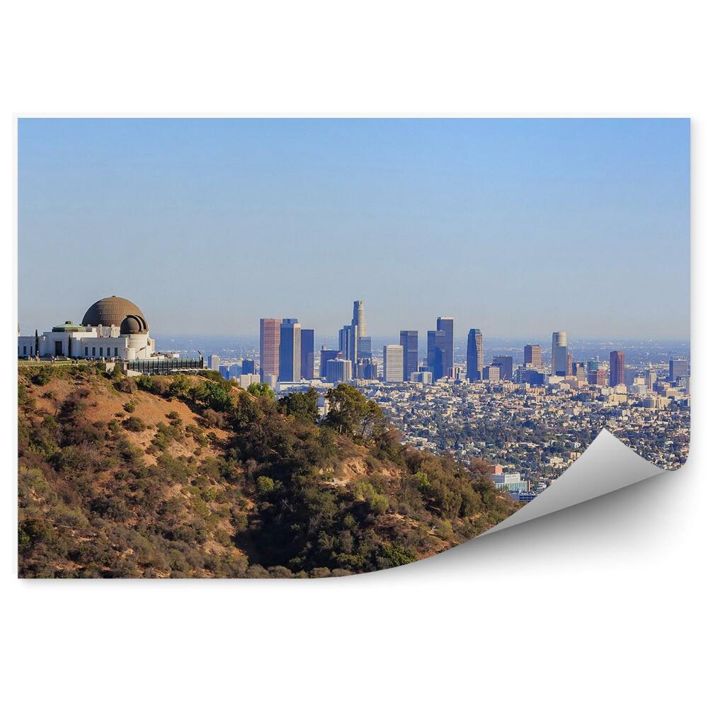 Tapeta Mrakodrapy chrám kopec stromy nebe Los Angeles