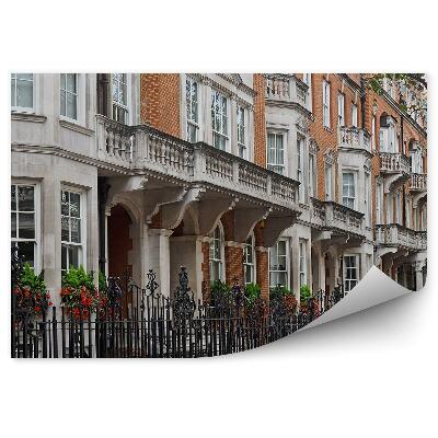 Samolepící fototapeta Nájemní dům řada oplocených budov