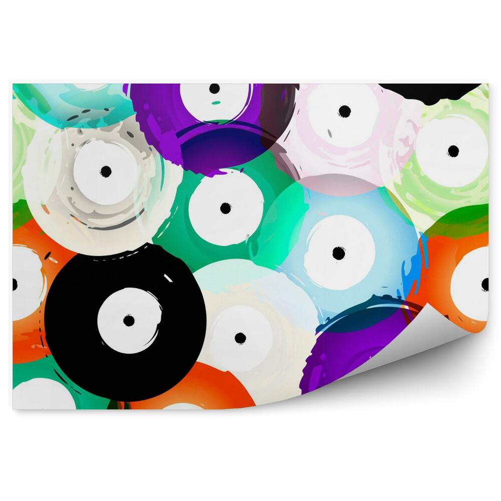 Samolepící fototapeta Barevné vinylové desky