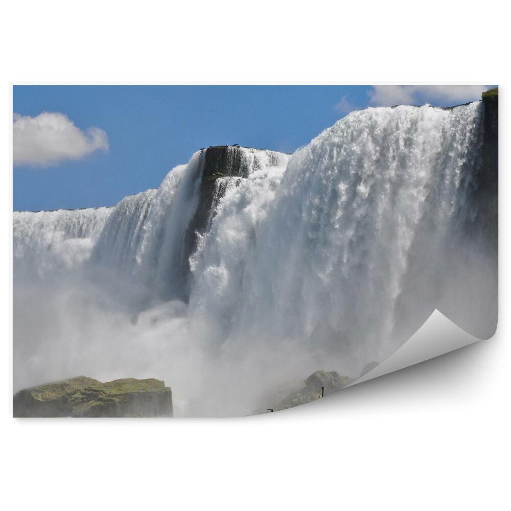 Samolepící fototapeta Niagarské vodopády mlha turistů