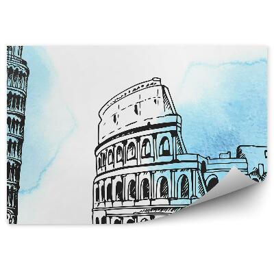 Fototapeta Kresba pisánské věže, kolosea