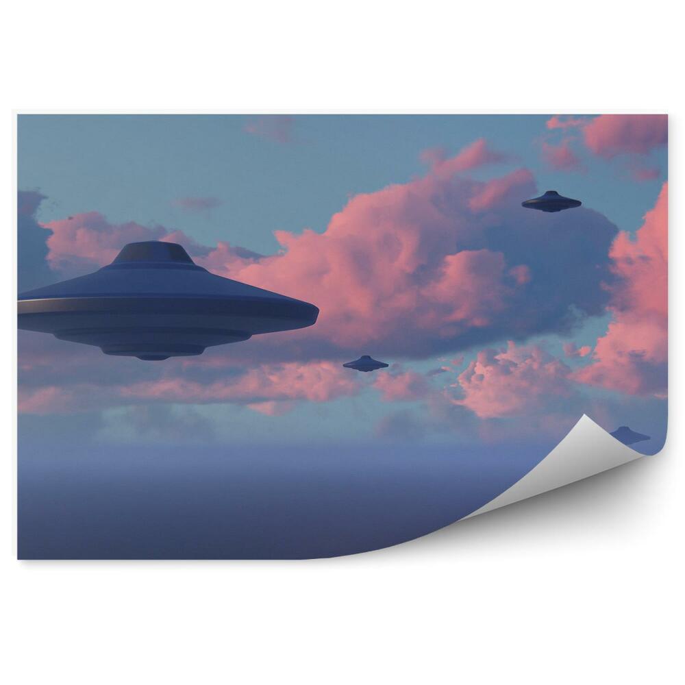 Fototapeta 3d UFO obloha planeta