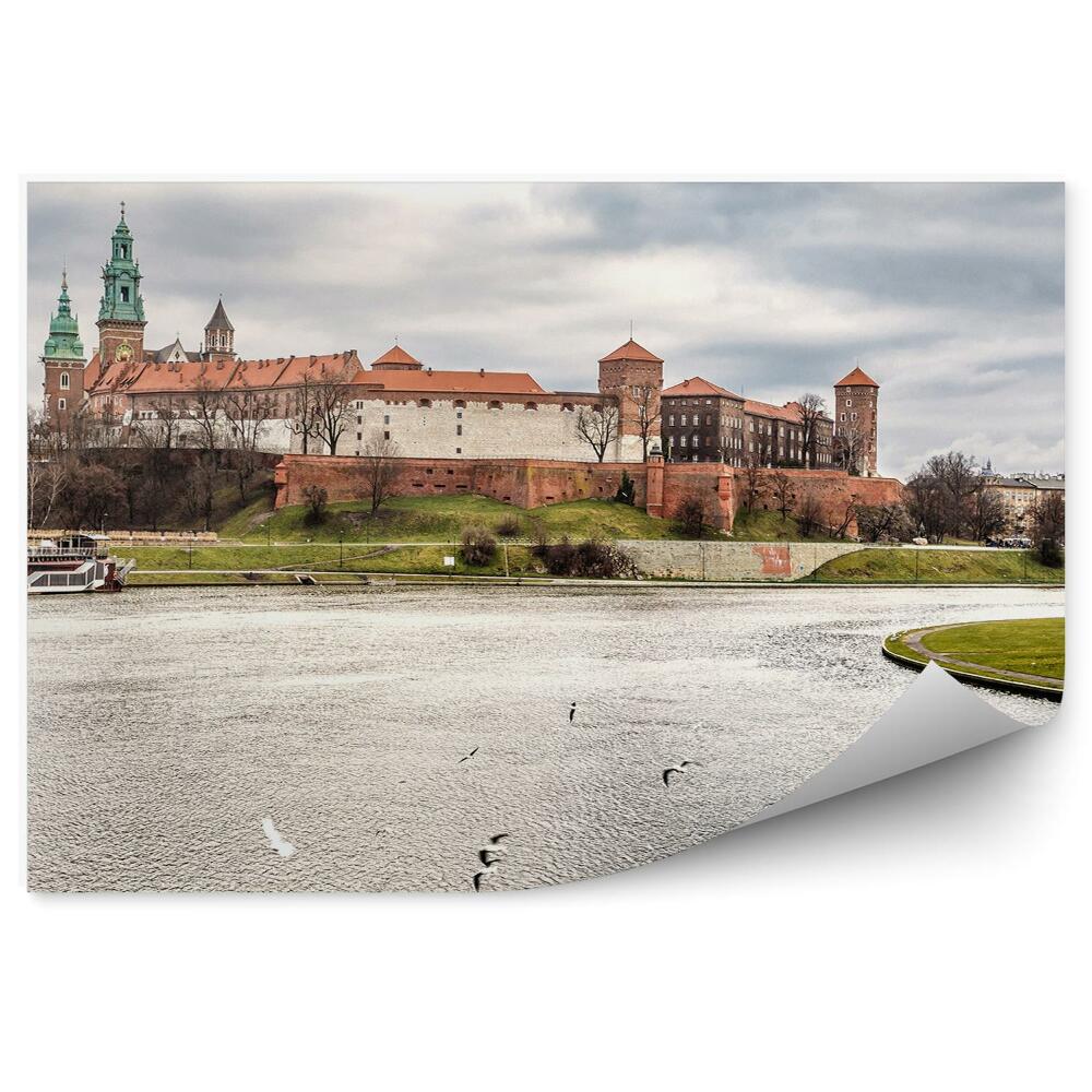 Samolepící tapeta Wawel katedrála budovy mraky Krakov