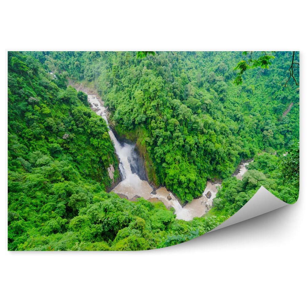Samolepící fototapeta Tropický les a vodopád