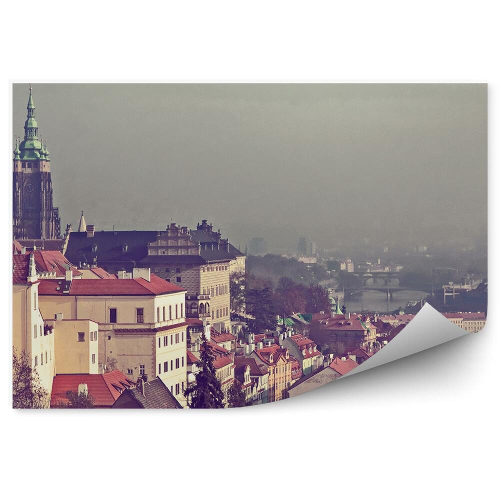 Samolepící tapeta Panorama Prahy město nebe