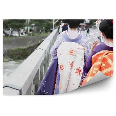 Fototapeta Gejša kimono Japonsko procházka městem