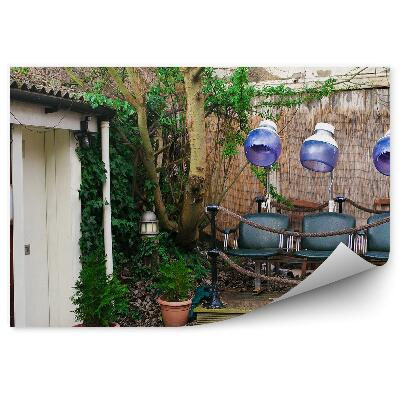 Samolepící fototapeta Skotsko nádvoří kadeřnictví dům